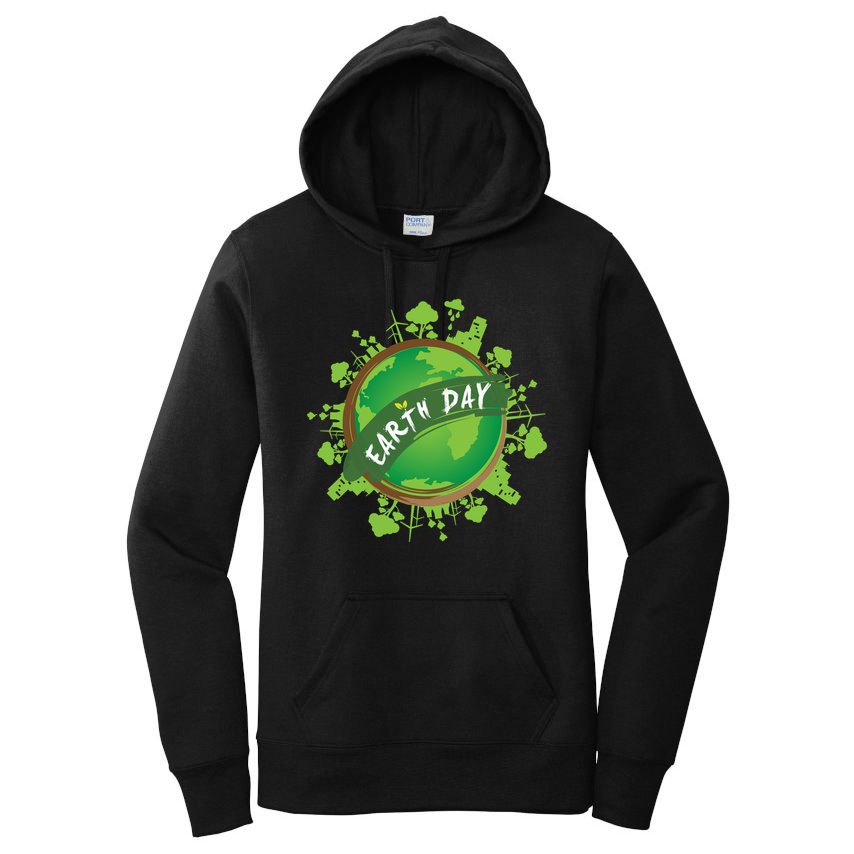 Earth Day Nature Globe Women's Pullover Hoodie