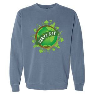 Earth Day Nature Globe Garment-Dyed Sweatshirt