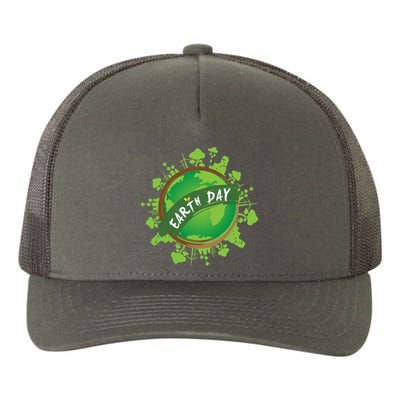 Earth Day Nature Globe Yupoong Adult 5-Panel Trucker Hat