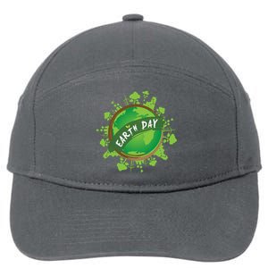 Earth Day Nature Globe 7-Panel Snapback Hat