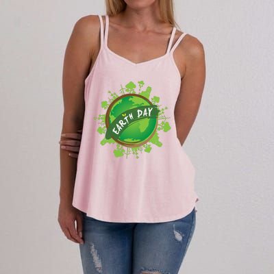 Earth Day Nature Globe Women's Strappy Tank