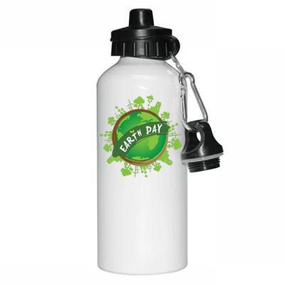 Earth Day Nature Globe Aluminum Water Bottle