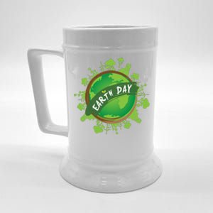 Earth Day Nature Globe Beer Stein