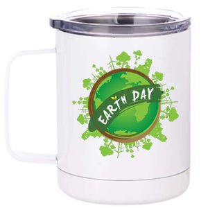 Earth Day Nature Globe 12 oz Stainless Steel Tumbler Cup