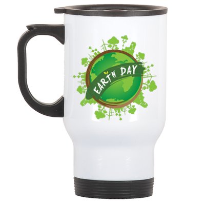 Earth Day Nature Globe Stainless Steel Travel Mug