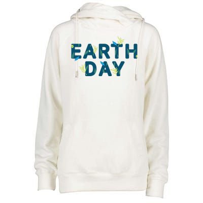 Earth Day Nature Womens Funnel Neck Pullover Hood