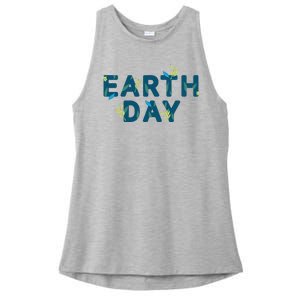 Earth Day Nature Ladies PosiCharge Tri-Blend Wicking Tank