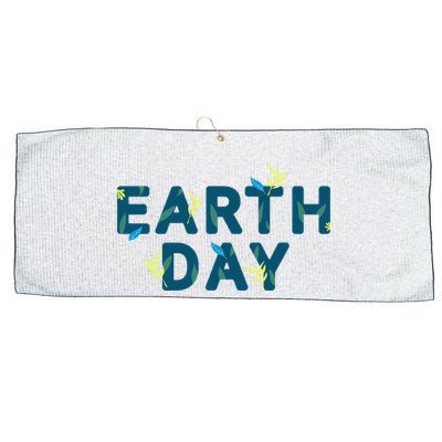 Earth Day Nature Large Microfiber Waffle Golf Towel