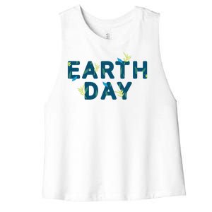 Earth Day Nature Women's Racerback Cropped Tank