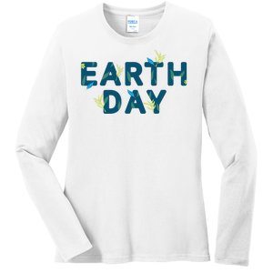 Earth Day Nature Ladies Long Sleeve Shirt