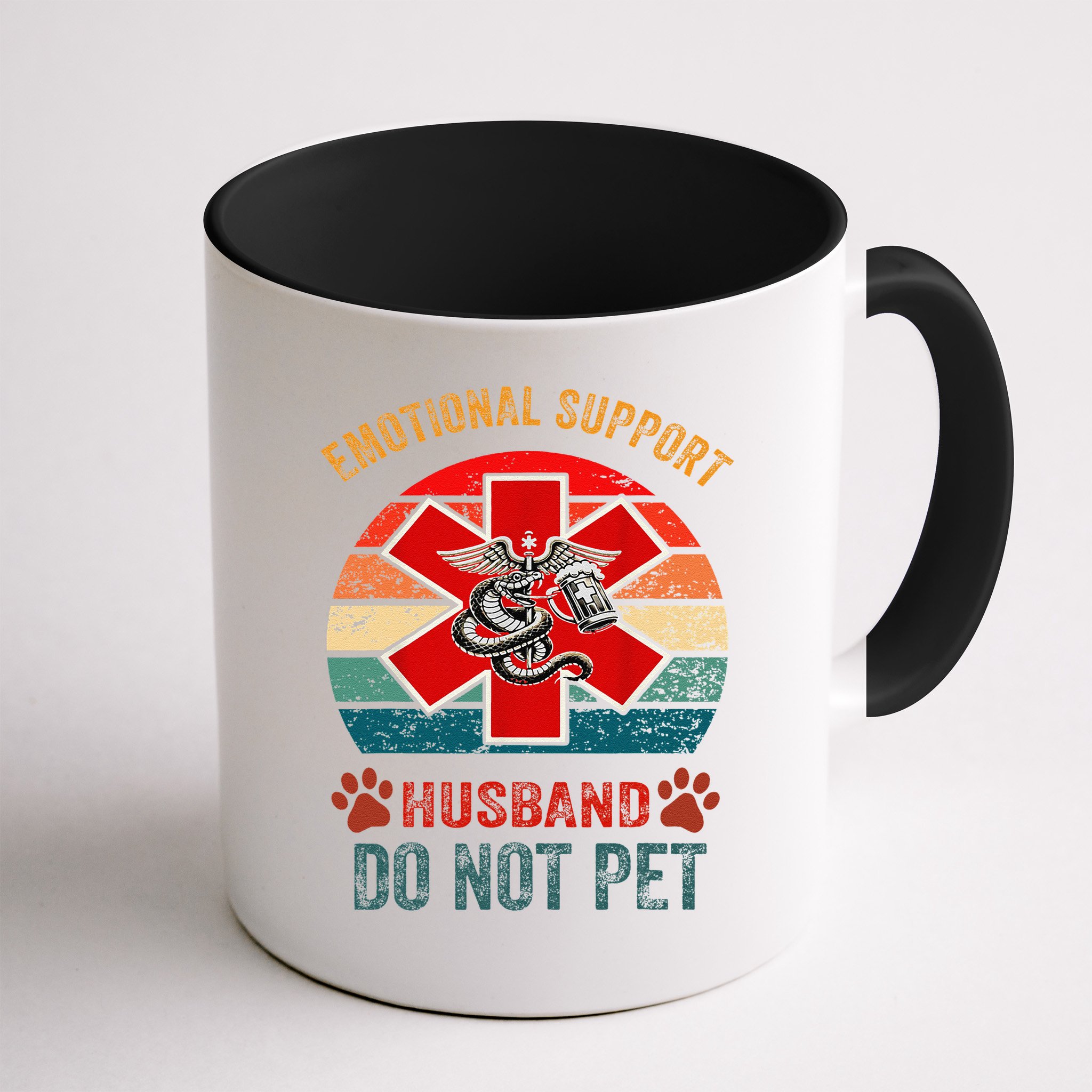 Emotional Do Not Pet Emotional Support Husband Funny Mug
