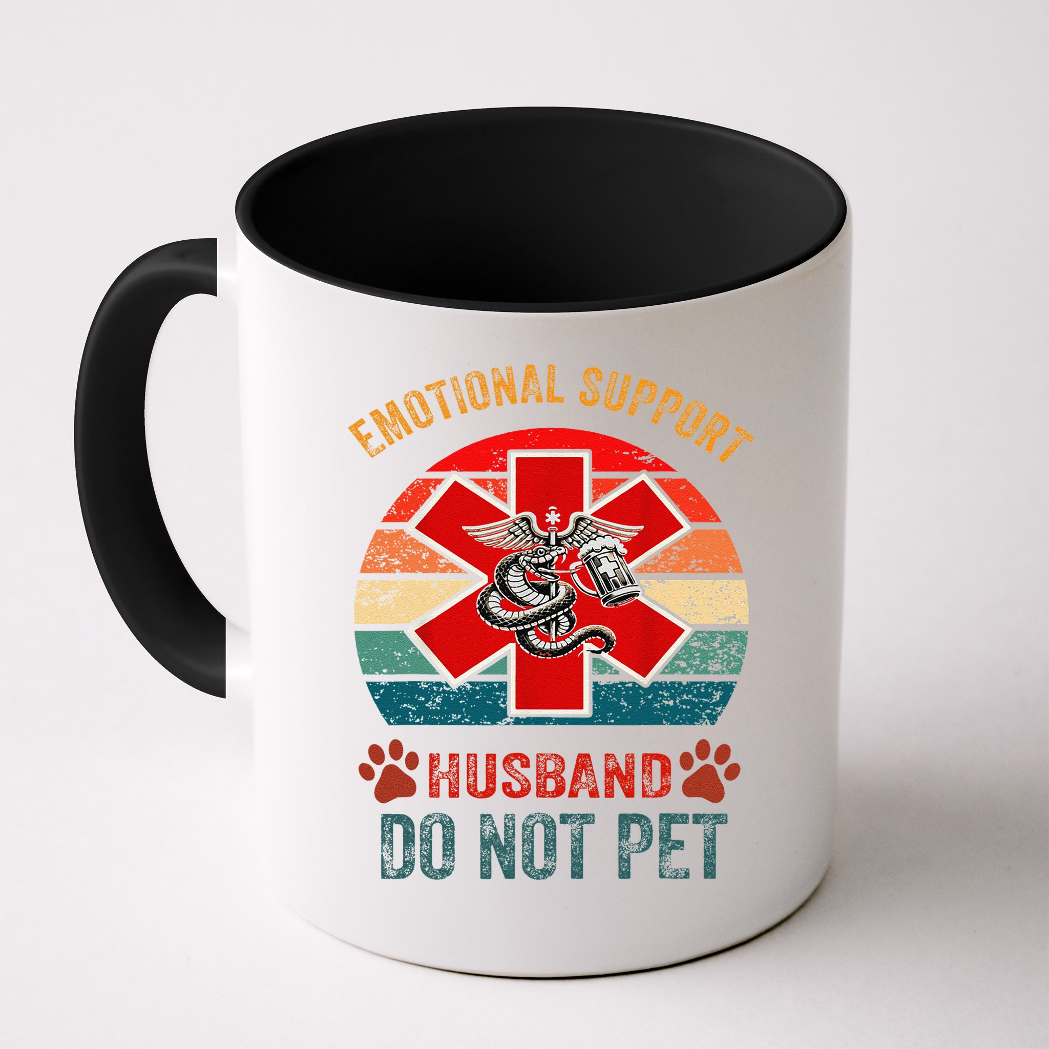 Emotional Do Not Pet Emotional Support Husband Funny Mug