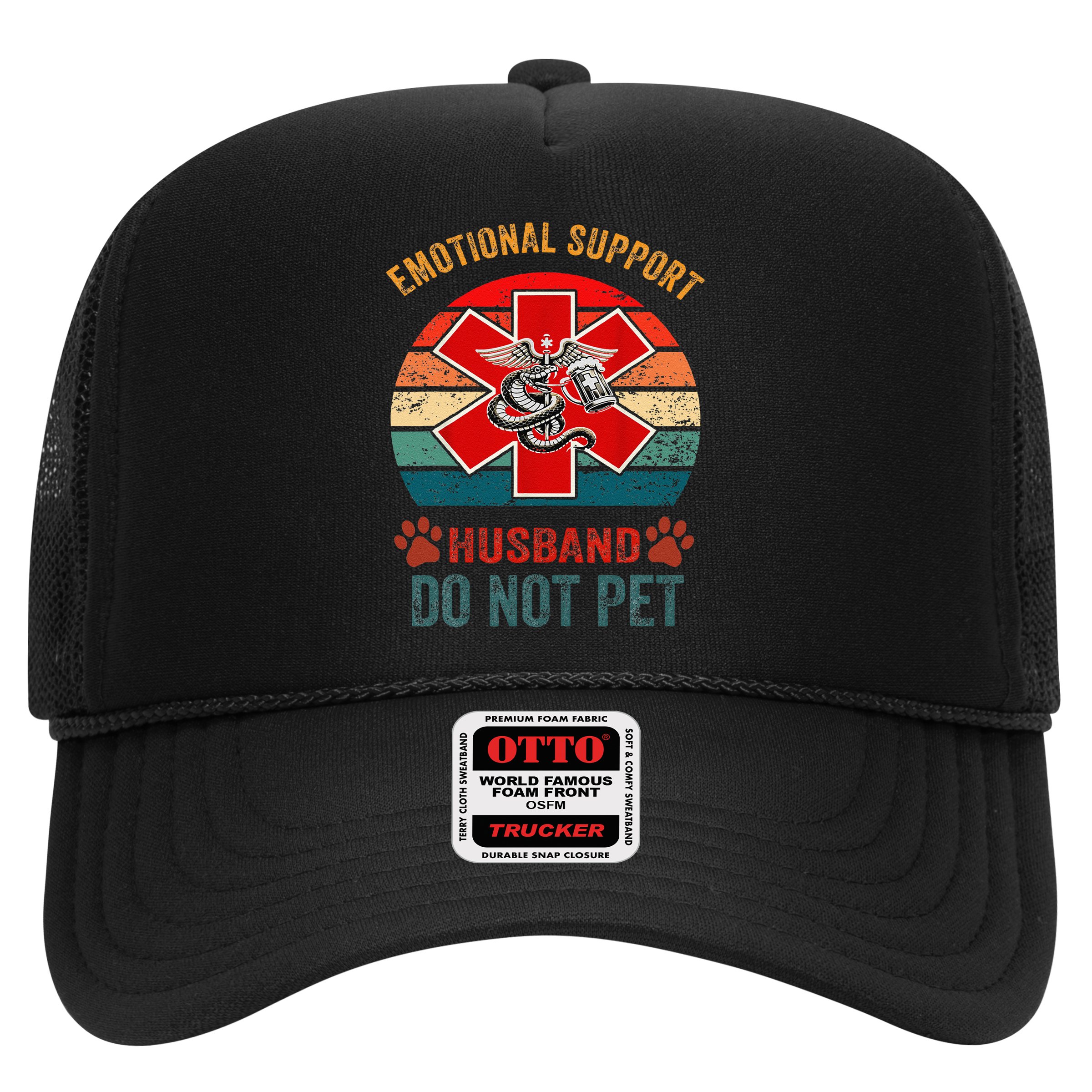 Emotional Do Not Pet Emotional Support Husband Funny Hat