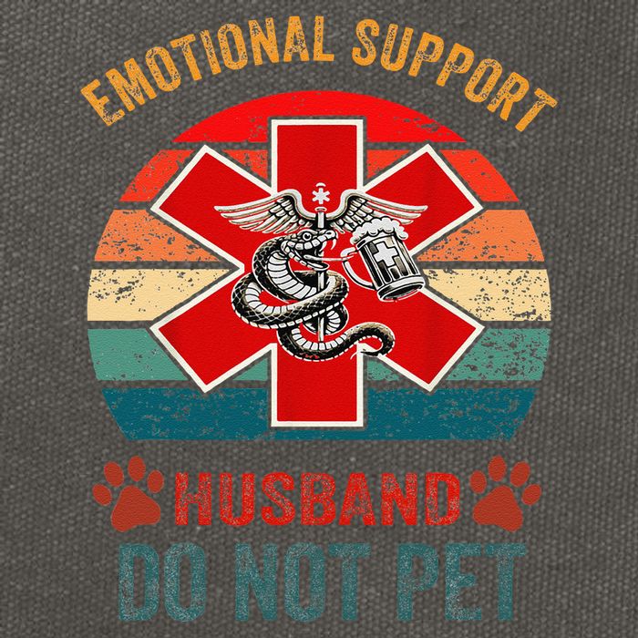 Emotional Do Not Pet Emotional Support Husband Funny Cotton Canvas Backpack