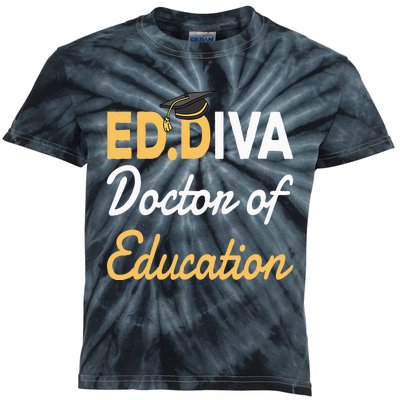 EdD Doctor Of Education Ed.D Diva Doctoral Degree Kids Tie-Dye T-Shirt