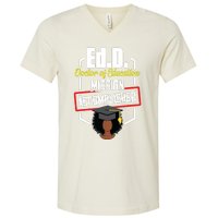 EdD Doctor Of Education Accomplish Doctorate Graduation V-Neck T-Shirt