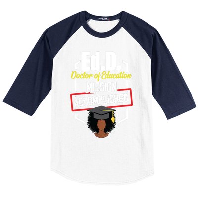 EdD Doctor Of Education Accomplish Doctorate Graduation Baseball Sleeve Shirt