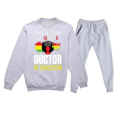 EdD Doctor Of Education Educated Doctorate Graduation Premium Crewneck Sweatsuit Set