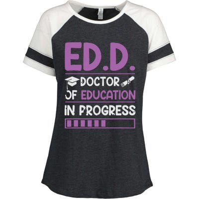 EdD Doctor Of Education In Progress Doctorate In Education Enza Ladies Jersey Colorblock Tee