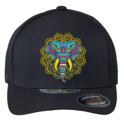 Elephant Dala Oriental Indian African Hinduism Yoga Gift Cool Gift Flexfit Unipanel Trucker Cap