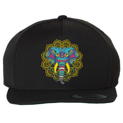 Elephant Dala Oriental Indian African Hinduism Yoga Gift Cool Gift Wool Snapback Cap