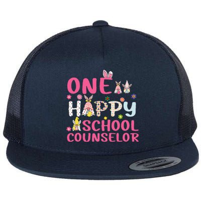 Easter Day One Hoppy School Counselor Teacher School Flat Bill Trucker Hat