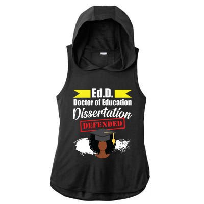 Edd Doctor Of Education Defended Doctorate Graduation Ladies PosiCharge Tri-Blend Wicking Draft Hoodie Tank