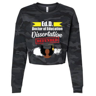 Edd Doctor Of Education Defended Doctorate Graduation Cropped Pullover Crew