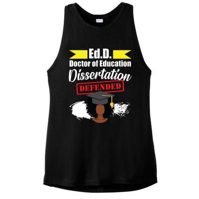 Edd Doctor Of Education Defended Doctorate Graduation Ladies PosiCharge Tri-Blend Wicking Tank