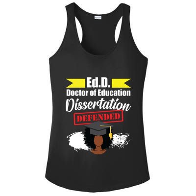 Edd Doctor Of Education Defended Doctorate Graduation Ladies PosiCharge Competitor Racerback Tank