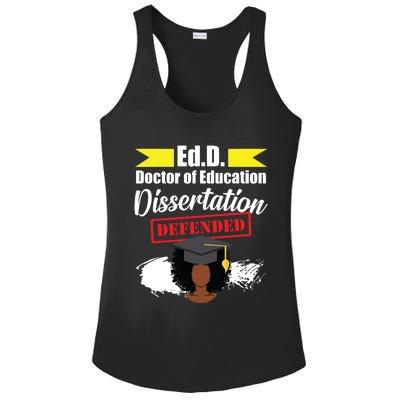 Edd Doctor Of Education Defended Doctorate Graduation Ladies PosiCharge Competitor Racerback Tank