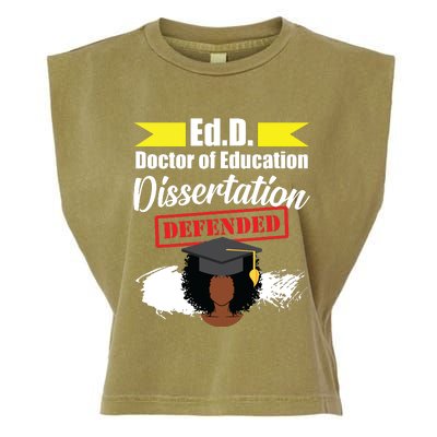 Edd Doctor Of Education Defended Doctorate Graduation Garment-Dyed Women's Muscle Tee