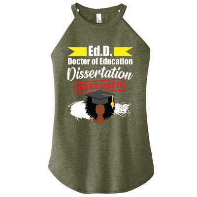 Edd Doctor Of Education Defended Doctorate Graduation Women’s Perfect Tri Rocker Tank