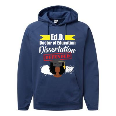 Edd Doctor Of Education Defended Doctorate Graduation Performance Fleece Hoodie