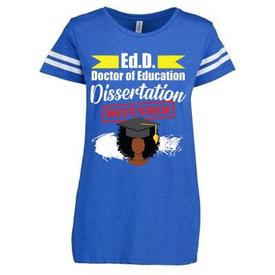 Edd Doctor Of Education Defended Doctorate Graduation Enza Ladies Jersey Football T-Shirt