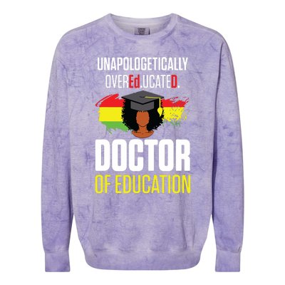 Edd Doctor Of Education Educated Doctorate Graduation Colorblast Crewneck Sweatshirt