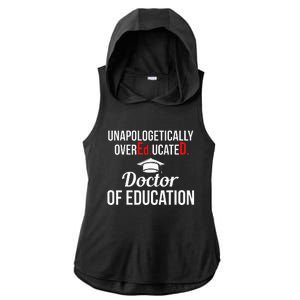 EdD Doctor of Education Overeducated Doctorate Graduation Ladies PosiCharge Tri-Blend Wicking Draft Hoodie Tank