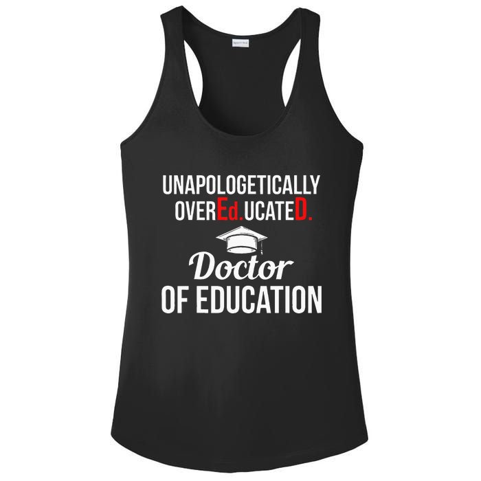 EdD Doctor of Education Overeducated Doctorate Graduation Ladies PosiCharge Competitor Racerback Tank