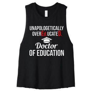 EdD Doctor of Education Overeducated Doctorate Graduation Women's Racerback Cropped Tank