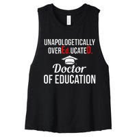 EdD Doctor of Education Overeducated Doctorate Graduation Women's Racerback Cropped Tank