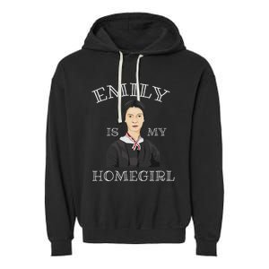 Emily Dickinson Poet Literature Garment-Dyed Fleece Hoodie