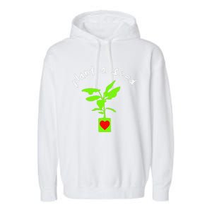 Earth Day Plant A Seed Tree Planting Garment-Dyed Fleece Hoodie