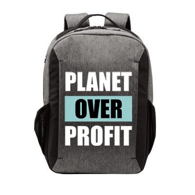 Earth Day Planet Over Profit Climate Change Gift Vector Backpack