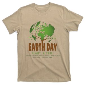 Earth Day Plant A Tree Reduce Global Warming Protect Habitat T-Shirt