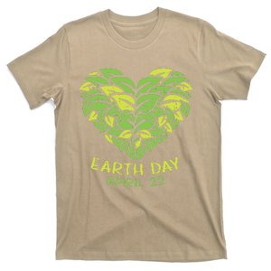 Earth Day Pro Environment Heart Plant Leaf April 22 T-Shirt