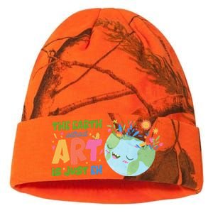 Earth Day Pun The Earth Without Art Is Just Eh Funny Kati Licensed 12" Camo Beanie