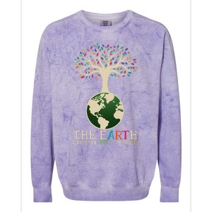 Earth Day Pun The Earth Without Art Is Just Eh Colorblast Crewneck Sweatshirt