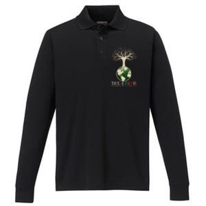 Earth Day Pun The Earth Without Art Is Just Eh Performance Long Sleeve Polo