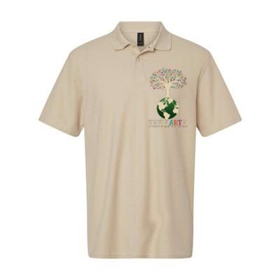 Earth Day Pun The Earth Without Art Is Just Eh Softstyle Adult Sport Polo