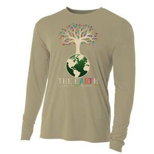 Earth Day Pun The Earth Without Art Is Just Eh Cooling Performance Long Sleeve Crew